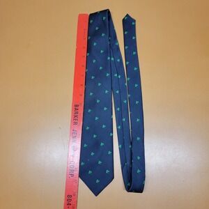 Tie Rack Mens Navy Blue Green Shamrock Clover Irish St Patricks Day Necktie 255